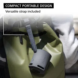 Sony SRS-XB100 Wireless Bluetooth Speaker Super-Compact,Portable, Lightweight, Waterproof & Dustproof,16 Hrs Battery,Versatile Strap,Extra Bass & Hands-Free Calling-Blue image 2