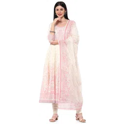 biba Women Cotton Anarkali Suit Set image 1