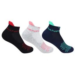hush puppies Women's Cotton Ankle Socks (Pack of 3) (BROHPG-08-PO3_Multicolor_Free Size) image 1