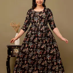 murli kurti Women's Maternity Rayon Printed Kurti with Zippers Maternity Dresses for Women Feeding Dresses for Women Maternity Gown Kurti image 3
