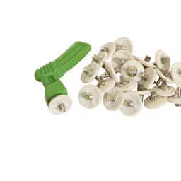 Lauris Spikes for Cricket Shoes Replaceable Nails White Colour with Tighter Key | 22 Pieces Cricket Shoe Replacement Spikes image 5