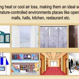 The Furnishing Tree Transparent AC Strip Curtains - Set of 6 (Each Strip: 20.32 cm Width, 7ft Length) 1mm Thickness image 4