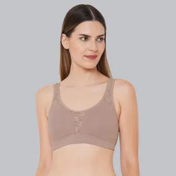 soie Women Solid Non Padded Non Wired Full Coverage Stretch Cotton Minimizer Bra image 2