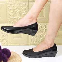 anita sarees Women's Wedge Heel Ballet Flats | Stylish & Comfortable Slip-On Ballerinas & Bellies for Casual, Office, & Formal Wear | Lightweight Shoes for Women & Girls image 2