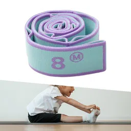 calandis CALANDIS™ Stretch S Segmented Yoga Stretching Belt for Gymnastics Adults Taekwondo Blue | Resistance Trainers | Fitness Equipment & Gear | Fitness, Running & Yoga image 2