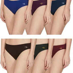 rupa jon Solid Panty for Women | 100% Cotton Fabric | Inner Elastic | Pack of 6 image 1