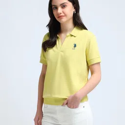 u.s. polo assn. Women's Solid Relaxed Fit T-Shirt image 5