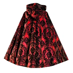 cykxtees Victorian Historical Steampunk Gothic Renaissance Short Capelet Red Black image 2