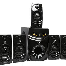 uic 5113 Super King 5.1 90w Home Theater with Wireless | Bluetooth | Auxiliary | FM | USB Support & Remote | 5.25-INCH SUBWOOFER | Home Theater Suitable with PC | Laptop | TV image 2