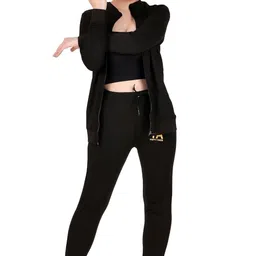 toxic addiction Polyester Lykra Backprint Track Suit For Womens | Comfortable & Stylish | Long Slevees | Regular Fit | Casual Jogging, Gym, Sportswear And Activewear | Available In Sizes S To Xl image 2