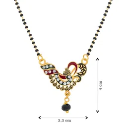 the luxor Designer Gold Plated Designer Peacock Magalsutra For Women MS-1366 image 3