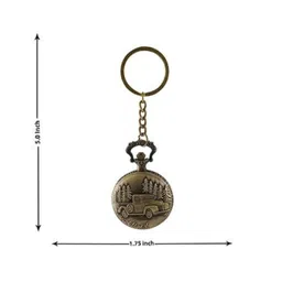 AUGEN Pocket Watch Metal Keychain Vintage Car Retro Vintage for Gifting With Key Ring Anti-Rust 2 (Pack Of 1) image 4