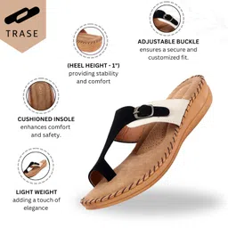 trase Women's Flip-Flops & Slippers | Doctor Ortho Comfort with Style for Women & Girls - Light weight, Soft & Stylish Footwear | Suitable for Knee, Diabetic & Orthopedic Pains image 2