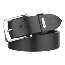 flyer Men's Leather Belt (Formal/Casual) (Colour -Black) Buckle Adjustable Size Genuine Original Leather (BL3357) image 1
