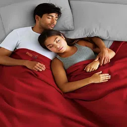 bsb home BSB HOME® All Season Solid/Plain Polar Fleece Blanket | for Single Bed 152X228 cm, Red & Maroon image 3
