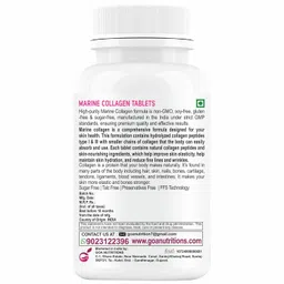 goa nutritions Marine Collagen-Supplements-Powder for Skin, Hair Supplement for Men, Women with Hyaluronic Acid, Biotin & Vitamin C, B12, Hydrolyzed Protein Peptide Builder-60 Tablets image 3