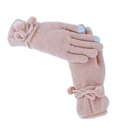 tomorrow fashion Winter Gloves for Women, Cold Weather Riding Gloves for Ladies, TouchScreen Bike and Scooty Riding Thermal Warmer for Girls - Knitted Wool Soft Lined With Wrist Lace Cosy and Stylish Dastana image 3