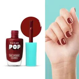 SUGAR POP Nail Essentials Glossy Finish - Nail Lacquer 11 Chocolate Treat & Nail Lacquer 18 Red Rum - 10 ml x 2 - Set of 2 image 3