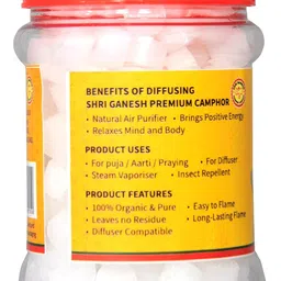 Shri Ganesh Premium Camphor Tablets (100g X 1 Jar) image 3