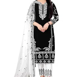 zonfab Women Georgette Salwar Suit Set image 1