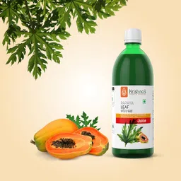 krishna's herbal & ayurveda Krishna's Papaya Leaf Juice - 500 ml | Fresh Papaya Leaves| Helps to boost platelets count image 4