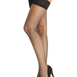 ramanuja - fashion as unique as you are. RAMANUJA Women's Nylon Spandex Thigh High Fishnet Stockings image 2