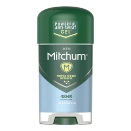 Mitchum Clear Gel Anti-Perspirant & Deodorant, Unscented for Men, 2.25 oz image 1