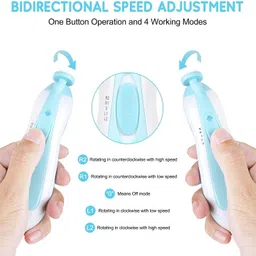 lymlyt Baby Nail Trimmer Electric, Safe Baby Nail File, Baby Nail Clippers with Light and 6 Grinding Pads for Newborn Infant Toddler or Adults Toes and Fingernails, Kids Nail Care (Multi Color-1) (BABY NAIL -B1) image 3