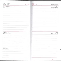 Purestory 2025 Pocket Diary with dates | Premium PU Leather 2025 Diary Planner Organizer | 2 Days per Page | Small Size (6.5inch x 3.5inch) | Pack of 2 - Black image 2