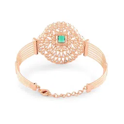 zaveri pearls Rose Gold Dazzling Cubic Zirconia Contemporary Bracelet For Women-ZPFK16936 image 5