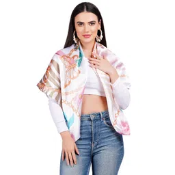 axolotl Premium Gorgeous Japan Satin Silky Square Leopard Print Women Scarf image 1