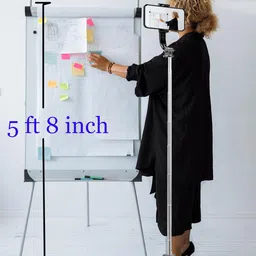 subton basics Long Selfie Stick Big Tripod with Wireless Bluetooth Selfie Remote|Compatible with All Smartphones for YouTube Vlogging Reels (172cm Selfie Stick) image 2