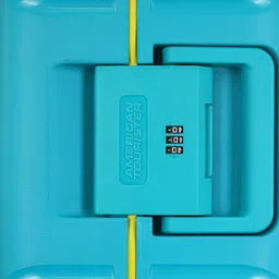 american tourister Polycarbonate Material Circurity Max 68 cm Small Hardside Cabin Suitcase with Xtrasecu 3-Point Locking System & Double 8 Spinner Wheels for Unisex - Scuba Blue image 5