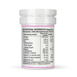 pure nutrition naturals Pure Nutrition L-Glutathione 600mg 3 Effervescent Tablets for Men & Women | With Vitamin C & Saffron | Anti-Aging Antioxidants for Glowing & Clear Skin | Supports Skin Brightening, Detox & Immunity | Orange Flavour image 2