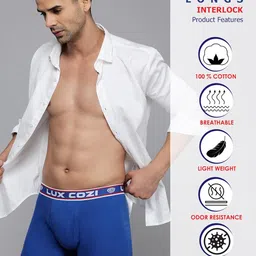 lux cozi Men's Cotton Boxers (Pack of 5) (Color & Prints May Vary) image 4