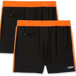 i-swim Mens Costume Is-010 Size 3Xl Black/Orange With Is-010 Size 3Xl Black/Orange Pack Of 2 And Earplug Is-406 image 1
