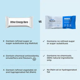 The Whole Truth - Energy Bars | Almond Choco Fudge | Dairy Free & Sugarfree | No Artificial Sweetener | No Preservatives | All Natural | Healthy Snack 40g image 4