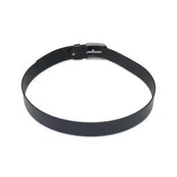 kara Casual Black Leather Men's Belt - Classic Pin Buckle Formal Genuine Leather Belt for Men image 2