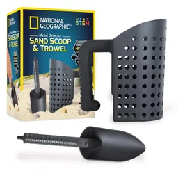 blue marble National Geographic Trowel and Sifter Tool Set for Metal Detecting and Treasure Hunting image 1