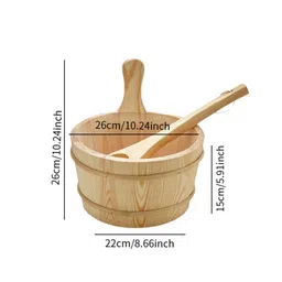 Enakshi® 4L Wooden Sauna Bucket and Ladle SPA Steaming Bathroom Tool for Bath Sauna|Home & Garden | Yard, Garden & Outdoor Living | Pools & Spas | Saunas image 3