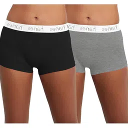 Women's Long Leg Full Coverage Boyshort Underwear Cotton Bloomer Briefs Hipster Under Skirt Under Dress Boy Leg Panties Combo Pack (Prints & Colours May Vary) image 1