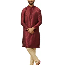 manyavar Men's Embroidered Kurta Pyjama Set (2pcs) image 1