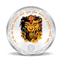 acpl Precious Moments BIS Hallmarked 999 Pure Silver Coin Narasimha Colorful Design available in 10,20,50,100 gram. image 3