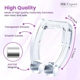 Anti Snoring Devices for Men and Women Soft Silicon Nose Clip | Unisex Snoring Stopper Anti Snore Free Sleep Silicone Magnetic Nose Clip | Stop Snoring (Pack of 3) image 4