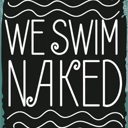 Toothsome Studios Our Pool Our Rules 12"x8" Swim Naked Funny Pool Sign Poor Rules Sign Outdoor Beach Home Decor image 1