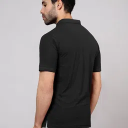 beyoung Imported Poly Regular Fit Solid Polo Tshirt for Men | Collar Tshirt | Half Sleeves | Solid Casual T-Shirt image 2