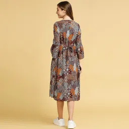 momtobe Women's Rayon Maternity Dress/Pregnancy Dress/Easy Breastfeeding Dress/Western Dress with Zippers for Nursing Pre and Post Pregnancy image 4