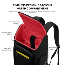 redhorns Robust Backpack Water-Resistant 15.6" Laptop Bag, Vintage Hiking with Luggage Sleeve for Work, Travel Rucksack, and Daily Use - Suitable for Men and Women image 5