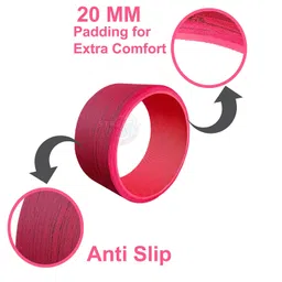 streetup india Streetup India® Yoga Wheel Roller With Blocks for Unisex With High Density Strong Foam Sweat Resistant & Eco-Friendly Red image 3