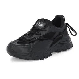 knoos Synthetic Leather Lace Up Casual Sneaker Shoes for Women and Girls image 1